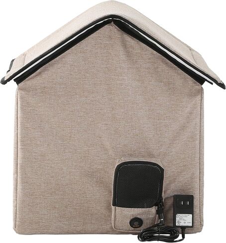 Pet Life 'Hush Puppy' Electric Heating and Cooling Smart Cat and Dog House - Heated Dog Pad or Pet Mat with a Built-in Powered Cooling Fan - Features Smart Touch Control, Folds for Easy Travel in Kuwait