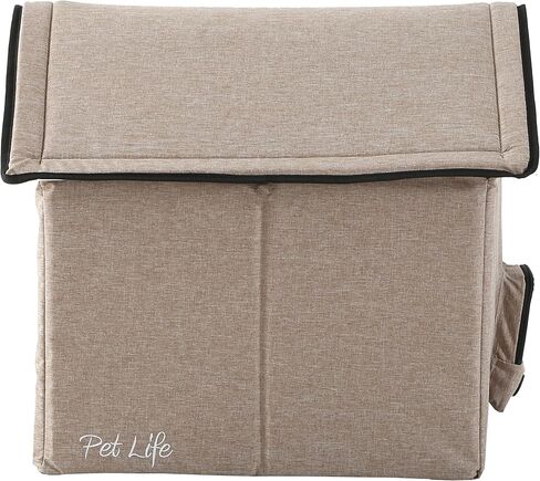Pet Life 'Hush Puppy' Electric Heating and Cooling Smart Cat and Dog House - Heated Dog Pad or Pet Mat with a Built-in Powered Cooling Fan - Features Smart Touch Control, Folds for Easy Travel in Kuwait