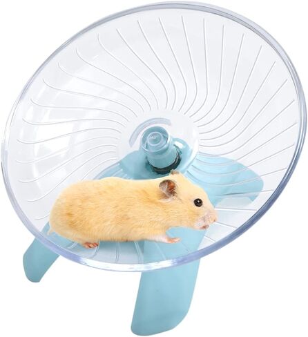 Hamster Wheel Flying Saucer Exercise Toys, Silence Quite Spinner, for Gerbil Rat Mouse Mice Dwarf Hamster and Other Small Animal（Blue） in Kuwait