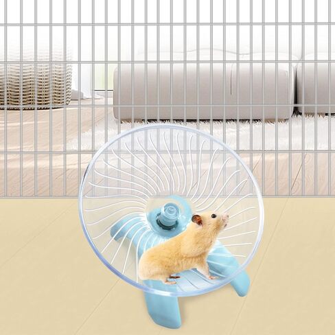 Hamster Wheel Flying Saucer Exercise Toys, Silence Quite Spinner, for Gerbil Rat Mouse Mice Dwarf Hamster and Other Small Animal（Blue） in Kuwait