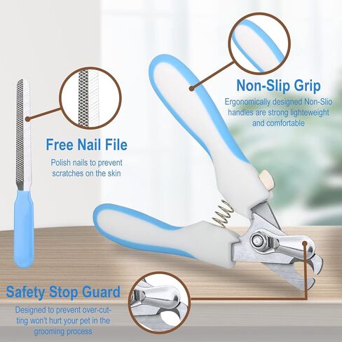 Ctemnpho Double Sided Shedding and Dematting Undercoat Rake Comb for Dogs and Cats, Safe and Effective Hair Dematting Tool for Mats&Tangles Removing, Extra Wide, Free Pet Nail Clippers and File in Kuwait