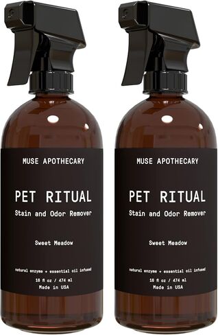 منظف ​​السجاد الإنزيمي المزيل للبقع والروائح الكريهة من Muse Apothecary - مزيل بقع الكلاب ومعادل الرائحة، غني بالزيوت العطرية، مزيل بقع الحيوانات الأليفة للسجاد - منظف سجاد وصمة عار الحيوانات الأليفة 16oz in Kuwait
