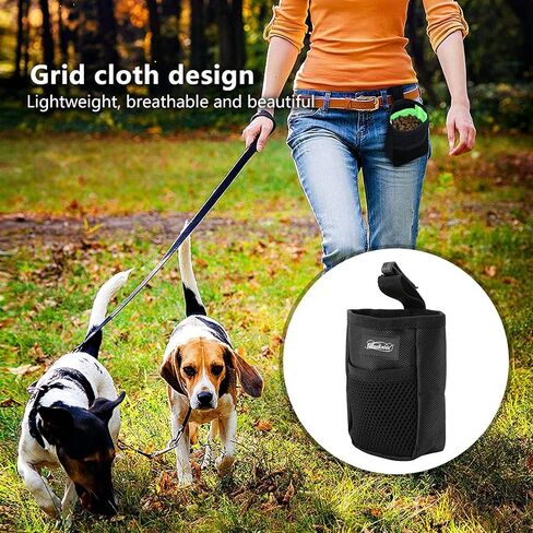 Mini Dog Treat Training Pouch Pet Kibble Treat Snack Bag Portable Puppy Bait Reward Pouch Pet Training Waist Bag Dog Treat Carrier Holder Food Storage Container Pocket for Walking Training Reward in Kuwait