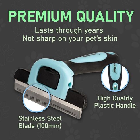 Maxpower Planet Pet Grooming Brush - Deshedding Tool for Dogs and Cats - Short and Medium Hair Deshedder Comb - Reduces Shedding up to 95% - Blue in Saudi Arabia