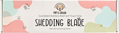 Deshedding Brush Set for Dog, Cat, Horses - Professional Pet Grooming Comb Kit - Dual-sided Stainless Steel Shedding Blade Tool For All Dogs With Pets Hair & Fur Remover Mitten Glove in Saudi Arabia