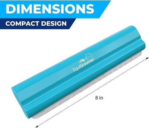Deshedding Brush, 8-Inch for Horses and Large Pets, Blue, Removes Loose Dirt, Hair, and Fur, Professional Undercoat Grooming Tool in Saudi Arabia
