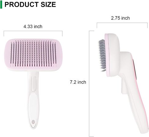 Dog Brush - Self Cleaning Dog and Cat Hair Brush, Efficient Shedding Grooming Tool for Long and Short Haired Dogs & Indoor Cats, Deshedding Comb (Blue) in Kuwait
