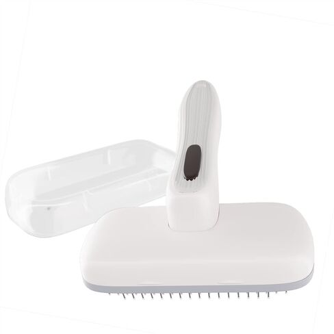 Dog Brush - Self Cleaning Dog and Cat Hair Brush, Efficient Shedding Grooming Tool for Long and Short Haired Dogs & Indoor Cats, Deshedding Comb (Blue) in Kuwait