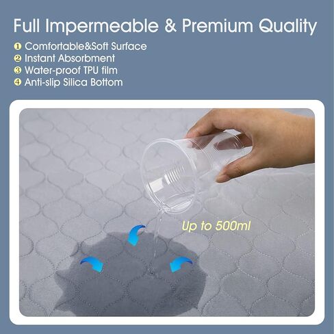 3 Pcs Pet Washable Pee Pads 30*36 & Pet Grooming Gloves, Reusable Pee Pads for Dogs, Non-Slip Pet Training Pads, Puppy Pads with Waterproof Bottom for Small Medium Large Dogs in Kuwait