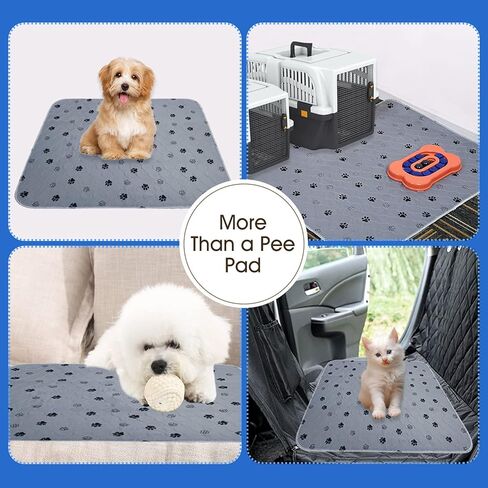 3 Pcs Pet Washable Pee Pads 30*36 & Pet Grooming Gloves, Reusable Pee Pads for Dogs, Non-Slip Pet Training Pads, Puppy Pads with Waterproof Bottom for Small Medium Large Dogs in Kuwait