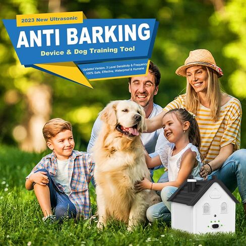 Anti Barking Device, 3 Levels Ultrasonic Dog Barking Control Devices & Dog Behavior Training Tools, 50 FT Outdoor Waterproof Bark Box for Dog All Size in Kuwait