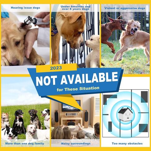 Anti Barking Device, 3 Levels Ultrasonic Dog Barking Control Devices & Dog Behavior Training Tools, 50 FT Outdoor Waterproof Bark Box for Dog All Size in Kuwait