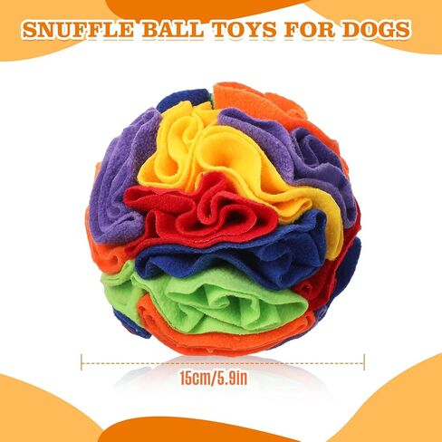 Deekin 3 Pcs Snuffle Ball for Dogs Snuffle Mat Interactive Treat Puzzle Toys for Dog Stimulating Sniffing Foraging Dog Ball for Blind Dogs Training and Anxiety Stress Relief in Saudi Arabia