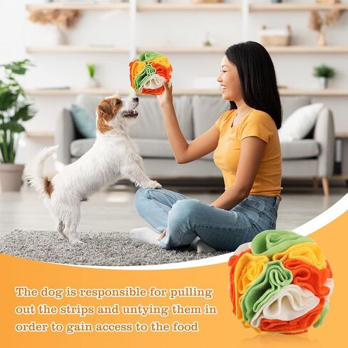 Deekin 3 Pcs Snuffle Ball for Dogs Snuffle Mat Interactive Treat Puzzle Toys for Dog Stimulating Sniffing Foraging Dog Ball for Blind Dogs Training and Anxiety Stress Relief in Saudi Arabia