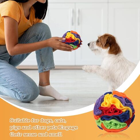 Deekin 3 Pcs Snuffle Ball for Dogs Snuffle Mat Interactive Treat Puzzle Toys for Dog Stimulating Sniffing Foraging Dog Ball for Blind Dogs Training and Anxiety Stress Relief in Saudi Arabia