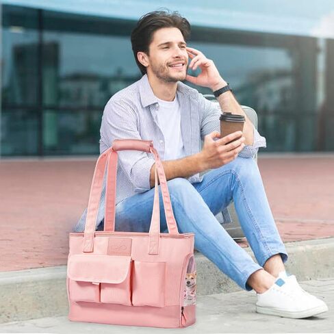 حاملة القطط، حاملة الكلاب، حاملة الحيوانات الأليفة، قابلة للطي ومقاومة للماء من جلد البولي يوريثان الفاخر، محفظة من قماش أكسفورد للكلاب، حاملة حقيبة محمولة للقطط الصغيرة إلى المتوسطة والكلاب الصغيرة، حاملة ناعمة الجوانب معتمدة من شركات الطيران in Kuwait