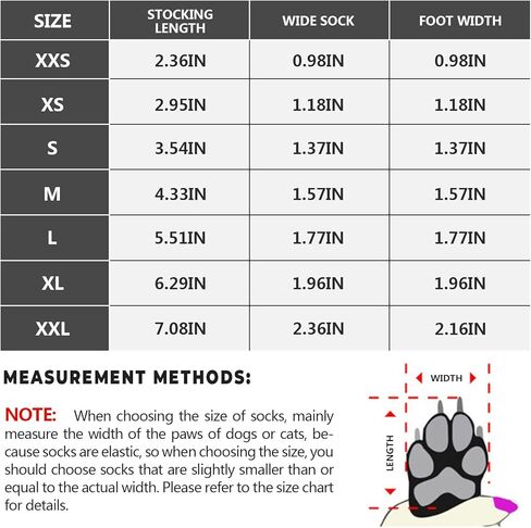 Double Side Anti-Slip Dog Socks - Strong Grips Traction Control for Indoor on Hardwood Floor Wear, Best Paw Protector for Puppy Small Medium Large Dogs in Kuwait