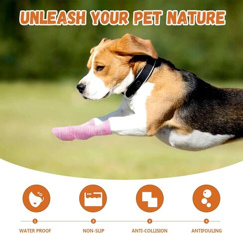 Double Side Anti-Slip Dog Socks - Strong Grips Traction Control for Indoor on Hardwood Floor Wear, Best Paw Protector for Puppy Small Medium Large Dogs in Kuwait