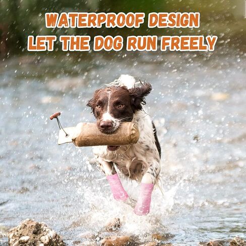 Double Side Anti-Slip Dog Socks - Strong Grips Traction Control for Indoor on Hardwood Floor Wear, Best Paw Protector for Puppy Small Medium Large Dogs in Kuwait