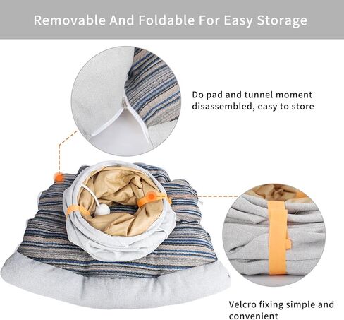 ALI2 سرير نفق أرنب 2 في 1 أنابيب نفق لعب أرنب لمخبأ نفق خنزير غينيا أرنب مع حصيرة قابلة للإزالة للأرنب خنزير غينيا هريرة جرو النمس القنفذ in Kuwait