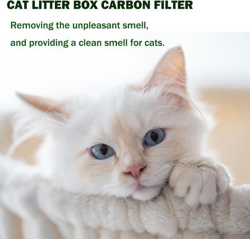 xcivi 12 Pack Cat Litter Box Replacement Carbon Charcoal Filter Compatible with Catit Hooded Litter Box. Cat Litter Air Filter for Litter Box Scent Control in Saudi Arabia