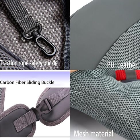 كيو تشينغج حامل للكلاب والقطط والحيوانات الاليفة، حزام قابل للتعديل وجسم شبكي جيد التهوية، شنطة حمل امنة للسفر للكلاب والقطط والارانب، اسود، للحيوانات الاليفة 5-10 باوند in Kuwait