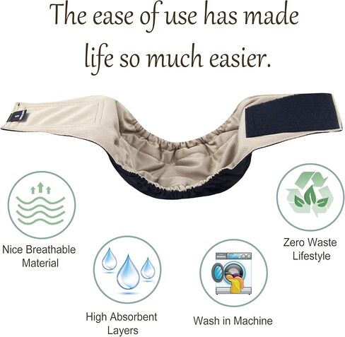 Premium Male Dog Wraps - High Absorbency Male Dog Diapers (Pack of 3) - Washable Belly Band for Male Dogs Incontinence and Puppy Training (Bear, XS) in Kuwait