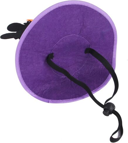 Halloween Pet Hat Adjustable Witch Hats for Cats Dogs Cute Pumpkin Purple Headwear Cosplay Costumes Adjustable Hat for Small and Medium Pets Halloween Funny Head Accessories in Saudi Arabia