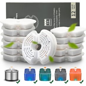 Cat Water Fountain Filter, Multiple Filtration Pet Water Fountain Replacement Filter,8 Packs of Cotton Activated Carbon Cat Fountain Filter (Filter 8 Pack) in Saudi Arabia