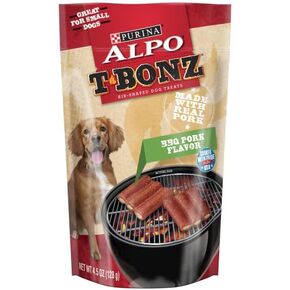 Purina ALPO Brand Dog Food 00011132171155 Purina Alpo TBONZ Rib Shaped BBQ Pork Flavor (for Small 4.5 oz Dog Treats, 4.5 Ounce (Pack of 1), Brown/A in Kuwait