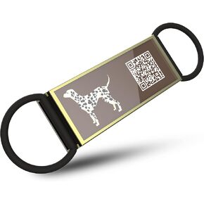QR Dog Tags Personalized Dog Tags, Sliding mute Dog ID Tag Custom Dog Tags Pet ID Tags, Lifelike Patterns Free Online Pet Page Prevent Lost/Modifiable