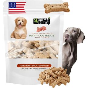 Puppy Treats Calming Chews for Dogs Anxiety with Vitamin A, E, D3, B12 Supplement, Helps Relax, Reduce Stress, Storm Anxiety, Calming, Sleep Aid for Dogs - Bacon (30 Treats) in Saudi Arabia