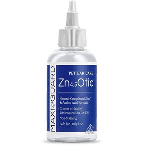 العناية بالاذن للحيوانات الاليفة Zn4.5 Otic للكلاب والقطط والحيوانات المرافقة من ماكسي جارد (2 اونصة)، ازرق/ابيض in Kuwait