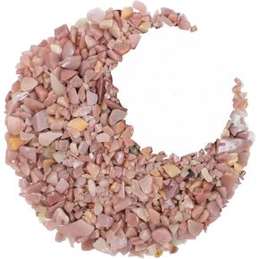Crocon 1/2 LB Crushed Pink Opal Chips Bulk Stone 1100+ Carats Natural Quartz Pieces Irregular Shape Gemstone Tumbling Cabbing Gem Mining Chakra Balancing Reiki and Crystal Healing Home Office Décor in Saudi Arabia
