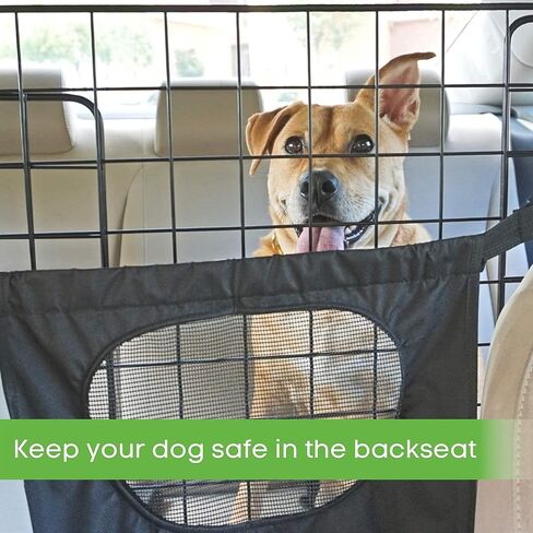 حاجز سيارة للكلاب من كوليتا لسيارات الدفع الرباعي والمركبات - حاجز كبير للحيوانات الأليفة قابل للتعديل مع شبكة حماية إضافية لتغطية كاملة. مقسم للخدمة الشاقة ومناسب عالميًا وسهل التركيب والإزالة من أجل سلامة سيارة الحيوانات الأليفة in Kuwait