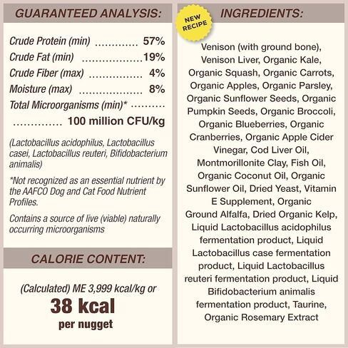Primal Freeze Dried Dog Food Nuggets, Venison; Complete & Balanced Meal; Also Use as Topper or Treat; Premium, Healthy, Grain Free, High Protein Raw Dog Food, 5.5 oz in Kuwait