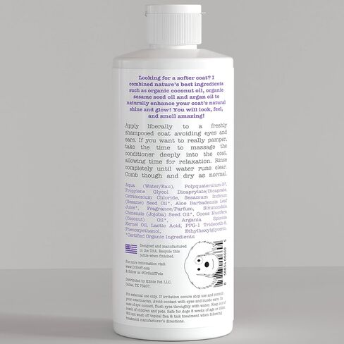 Dream Coat Dog Conditioner, Hydrating Organic Coconut Oil Grooming Treatment, Softens Pet Hair & Moisturizes Dry Skin, Made in The USA, 13.5 Oz in Saudi Arabia