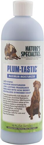Nature's Specialties Plum-Tastic Ultra Concentrated Dog Conditioner for Pets, Makes up to 32 Gallons, Natural Choice for Professional Groomers, Maximum Moisture, Made in USA, 1 gal in Saudi Arabia