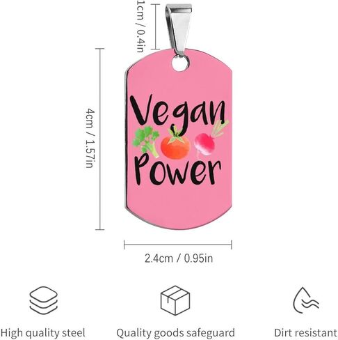 علامة معرف الحيوانات الأليفة للطاقة النباتية شخصية الفولاذ المقاوم للصدأ علامات الكلب مضحك مطبوعة طوق القط العلامات الملحقات in Kuwait