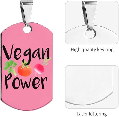 علامة معرف الحيوانات الأليفة للطاقة النباتية شخصية الفولاذ المقاوم للصدأ علامات الكلب مضحك مطبوعة طوق القط العلامات الملحقات in Kuwait