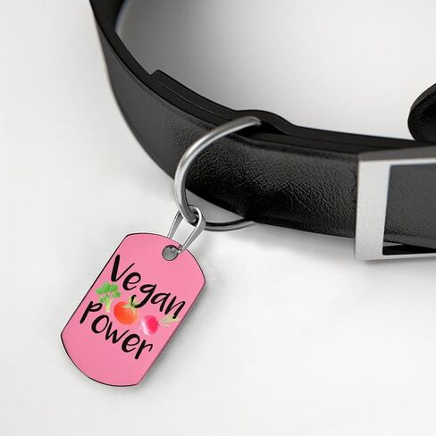 علامة معرف الحيوانات الأليفة للطاقة النباتية شخصية الفولاذ المقاوم للصدأ علامات الكلب مضحك مطبوعة طوق القط العلامات الملحقات in Kuwait