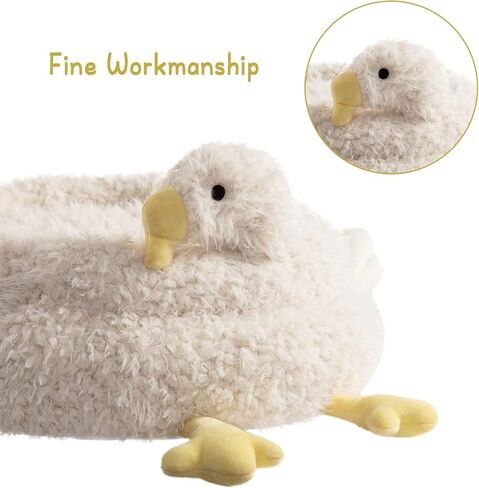 PAPITLULU Cozy Pet Bed for Cats and Small Dogs, Goose Shape Cat Cave Nest Sleeping Bed, Warm Puppy House, White in Saudi Arabia