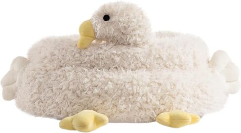 PAPITLULU Cozy Pet Bed for Cats and Small Dogs, Goose Shape Cat Cave Nest Sleeping Bed, Warm Puppy House, White in Saudi Arabia