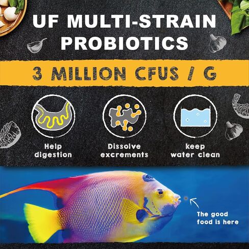 Ultra Fresh Marine Fish Food, 75% Sword Prawns + Squids, Natural Protein, Color Enhancement, for Small Saltwater Fish, Marine Shrimp Patties S 1.86oz in Saudi Arabia