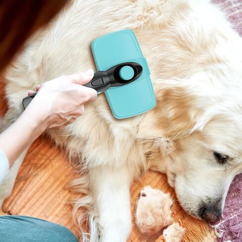 Self-Cleaning Slicker Brush for Dogs & Cats, Grooming Combs for Short & Long-Haired Dogs, Cats, Rabbits & More - Gently Removes Loose Undercoat, Mats and Tangled Hair in Saudi Arabia