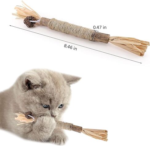 PAKESI Catnip Sticks 4-Piece Set of cat Toys, Silver Cane Cleaning cat Teeth, Indoor cat Interactive Toys, Suitable for All Cats Chewing Sticks to Relieve Stress in Kuwait
