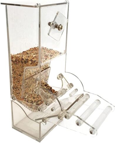 POPETPOP Bird Cage Feeder Bird Cage Feeders Automatic Parrot Tube Birds Cage Accessories for Parakeet Canary Cockatiel Finch Bird Feeder in Saudi Arabia