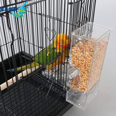 POPETPOP Bird Cage Feeder Bird Cage Feeders Automatic Parrot Tube Birds Cage Accessories for Parakeet Canary Cockatiel Finch Bird Feeder in Saudi Arabia
