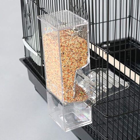 POPETPOP Bird Cage Feeder Bird Cage Feeders Automatic Parrot Tube Birds Cage Accessories for Parakeet Canary Cockatiel Finch Bird Feeder in Saudi Arabia