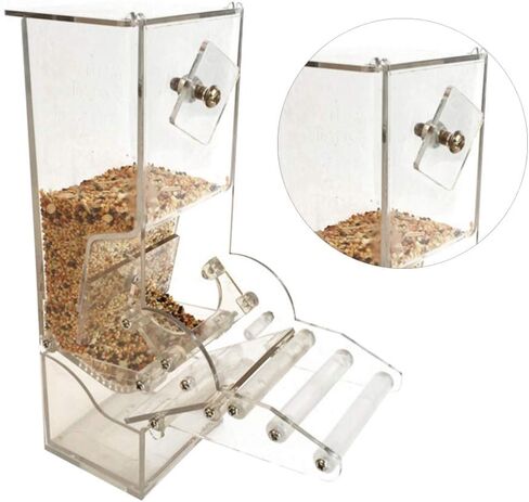 POPETPOP Bird Cage Feeder Bird Cage Feeders Automatic Parrot Tube Birds Cage Accessories for Parakeet Canary Cockatiel Finch Bird Feeder in Saudi Arabia